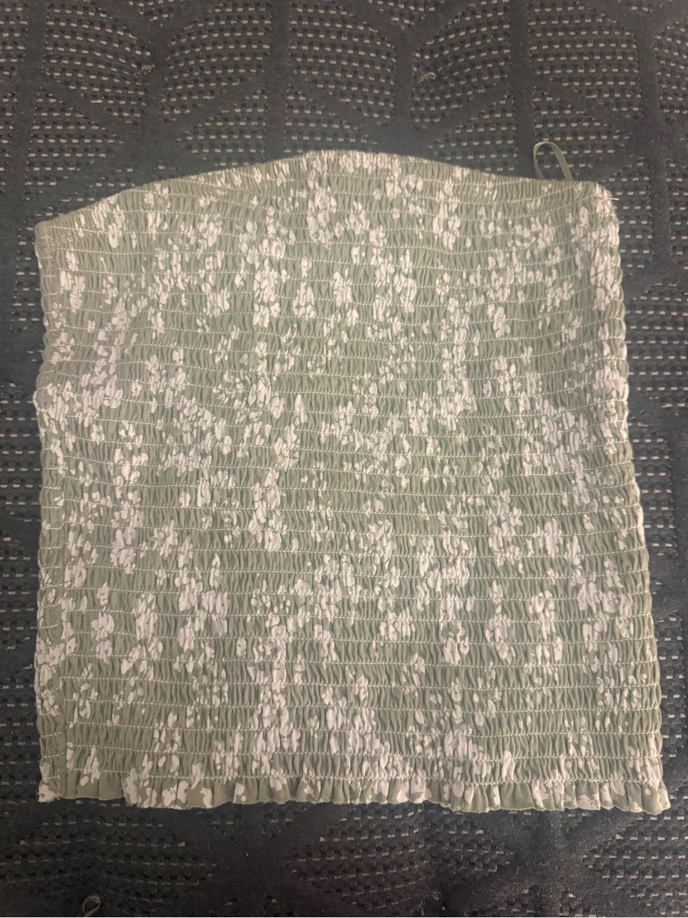Garage Floral Top in Light Sage and White